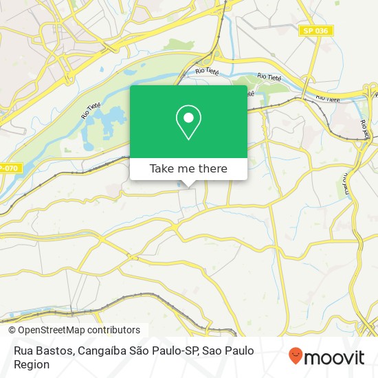 Mapa Rua Bastos, Cangaíba São Paulo-SP