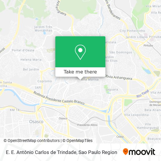 Mapa E. E. Antônio Carlos de Trindade