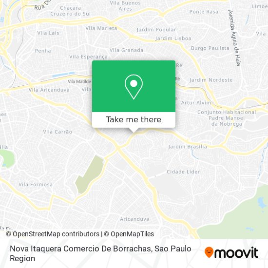 Nova Itaquera Comercio De Borrachas map