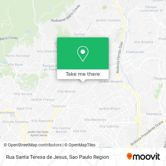 Rua Santa Teresa de Jesus map