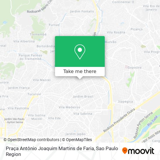 Praça Antônio Joaquim Martins de Faria map