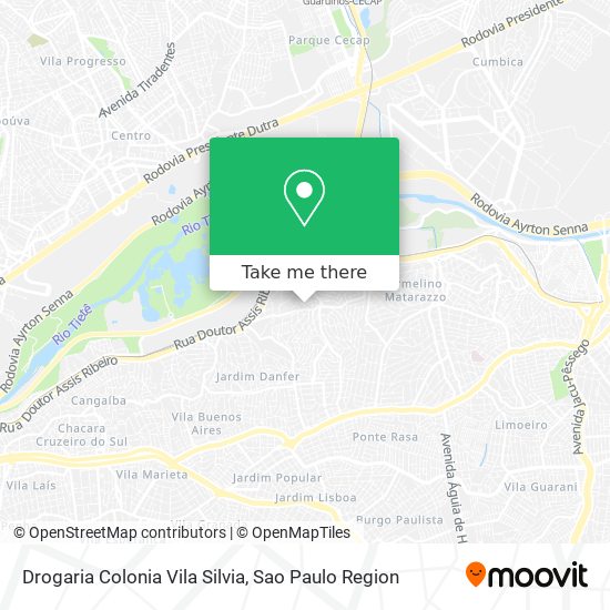 Mapa Drogaria Colonia Vila Silvia