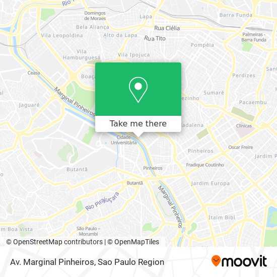 Av. Marginal Pinheiros map