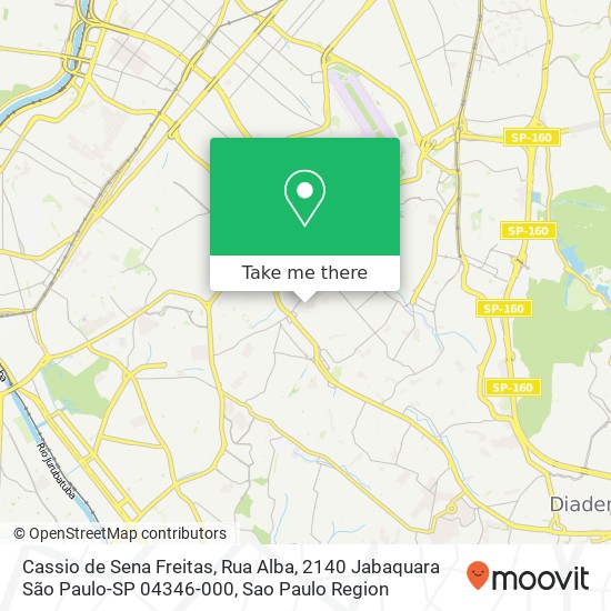 Cassio de Sena Freitas, Rua Alba, 2140 Jabaquara São Paulo-SP 04346-000 map