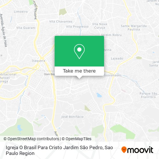 Igreja O Brasil Para Cristo Jardim São Pedro map