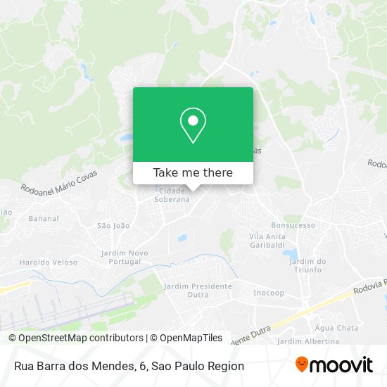 Mapa Rua Barra dos Mendes, 6