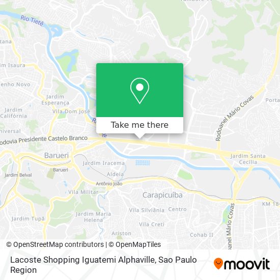 Mapa Lacoste Shopping Iguatemi Alphaville