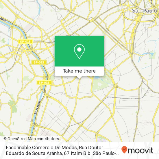 Mapa Faconnable Comercio De Modas, Rua Doutor Eduardo de Souza Aranha, 67 Itaim Bibi São Paulo-SP 04543-120