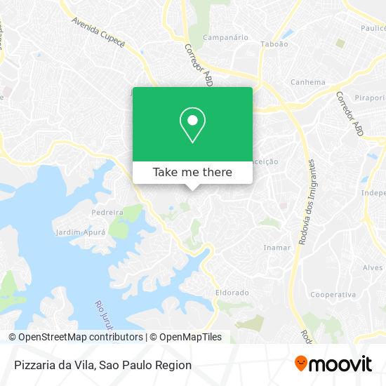 Mapa Pizzaria da Vila