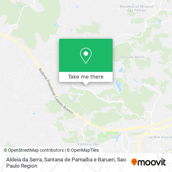 Aldeia da Serra, Santana de Parnaíba e Barueri map