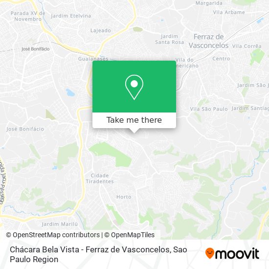 Chácara Bela Vista - Ferraz de Vasconcelos map