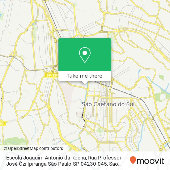 Mapa Escola Joaquim Antônio da Rocha, Rua Professor José Ózi Ipiranga São Paulo-SP 04230-045
