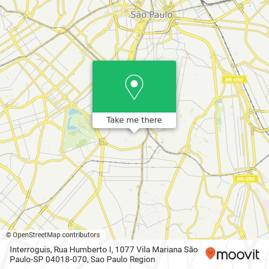 Mapa Interroguis, Rua Humberto I, 1077 Vila Mariana São Paulo-SP 04018-070