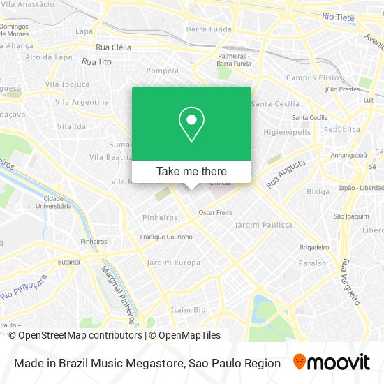 Made in Brazil Music Megastore map