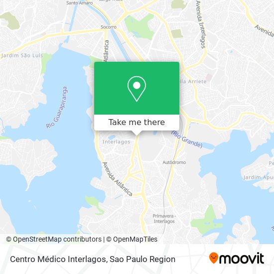 Mapa Centro Médico Interlagos