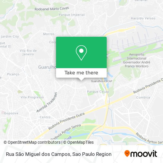 Rua São Miguel dos Campos map
