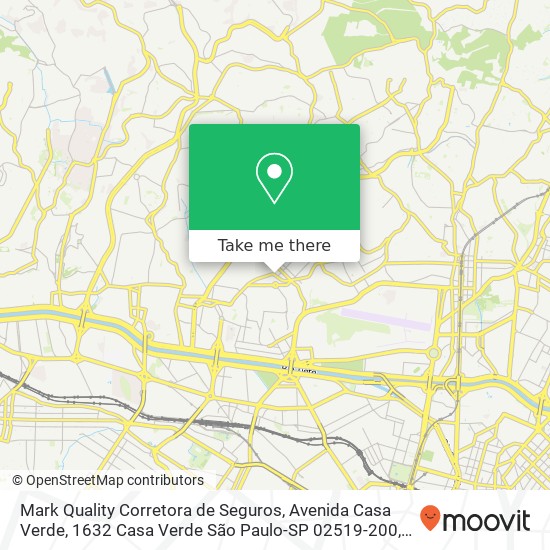 Mapa Mark Quality Corretora de Seguros, Avenida Casa Verde, 1632 Casa Verde São Paulo-SP 02519-200