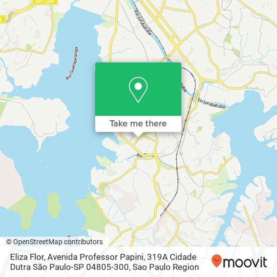 Mapa Eliza Flor, Avenida Professor Papini, 319A Cidade Dutra São Paulo-SP 04805-300