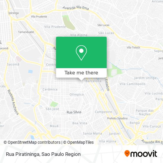 Rua Piratininga map