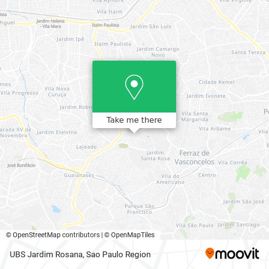 Mapa UBS Jardim Rosana