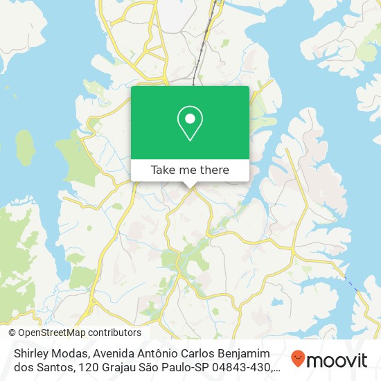 Mapa Shirley Modas, Avenida Antônio Carlos Benjamim dos Santos, 120 Grajau São Paulo-SP 04843-430