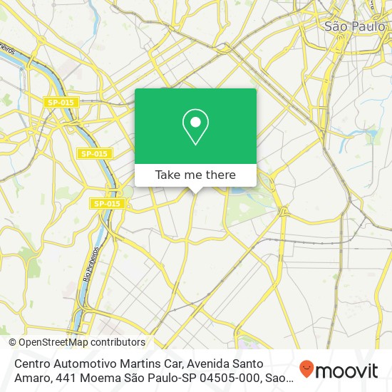 Centro Automotivo Martins Car, Avenida Santo Amaro, 441 Moema São Paulo-SP 04505-000 map