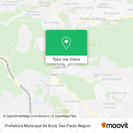 Prefeitura Municipal de Borá map