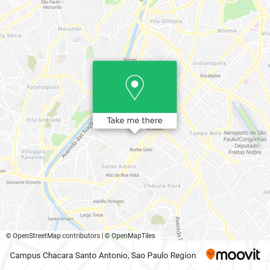 Mapa Campus Chacara Santo Antonio