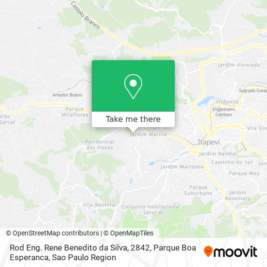 Mapa Rod Eng. Rene Benedito da Silva, 2842, Parque Boa Esperanca