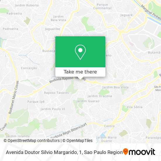 Mapa Avenida Doutor Silvio Margarido, 1