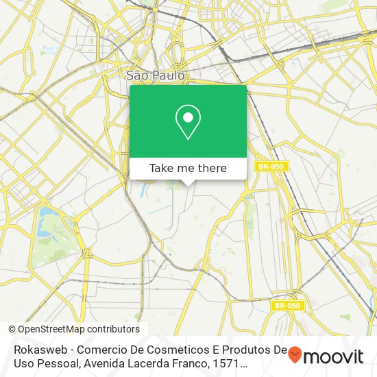 Rokasweb - Comercio De Cosmeticos E Produtos De Uso Pessoal, Avenida Lacerda Franco, 1571 Cambuci São Paulo-SP 01536-001 map