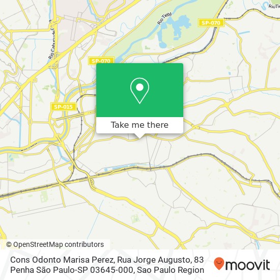 Cons Odonto Marisa Perez, Rua Jorge Augusto, 83 Penha São Paulo-SP 03645-000 map