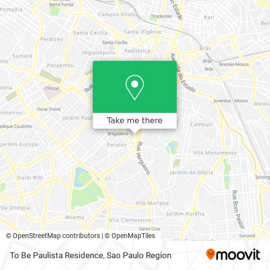 Mapa To Be Paulista Residence