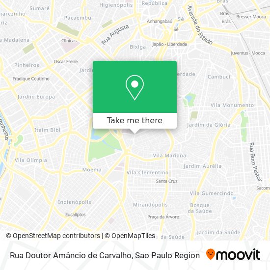 Mapa Rua Doutor Amâncio de Carvalho