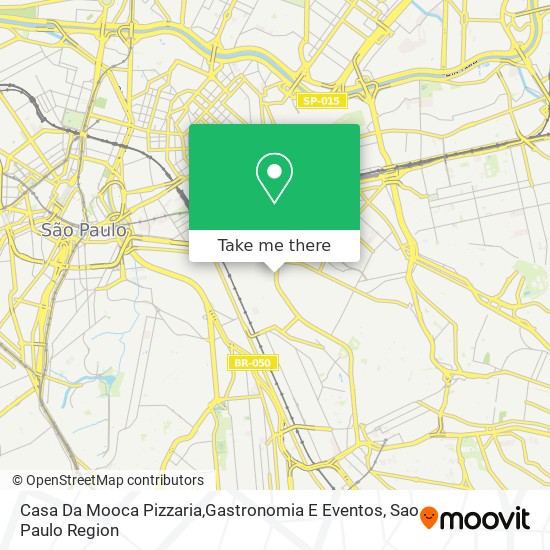 Mapa Casa Da Mooca Pizzaria,Gastronomia E Eventos