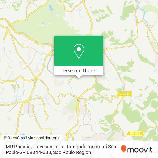 Mapa MR Padaria, Travessa Terra Tombada Iguatemi São Paulo-SP 08344-600