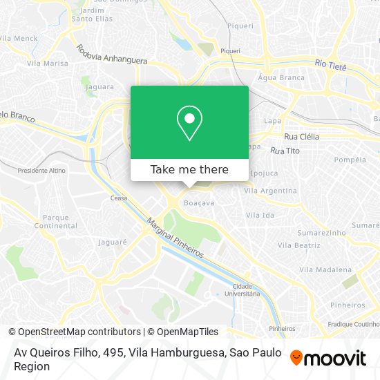 Mapa Av Queiros Filho, 495, Vila Hamburguesa