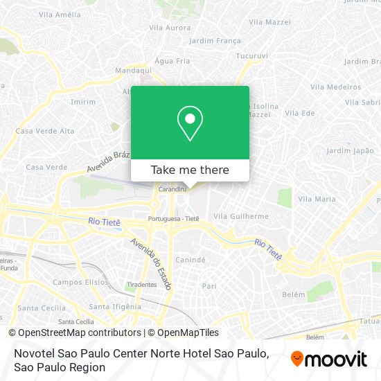 Novotel Sao Paulo Center Norte Hotel Sao Paulo map