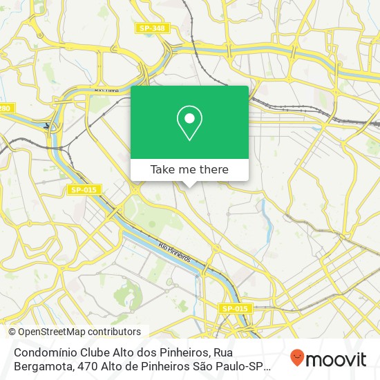 Condomínio Clube Alto dos Pinheiros, Rua Bergamota, 470 Alto de Pinheiros São Paulo-SP 05468-000 map