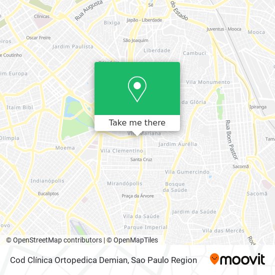 Cod Clínica Ortopedica Demian map