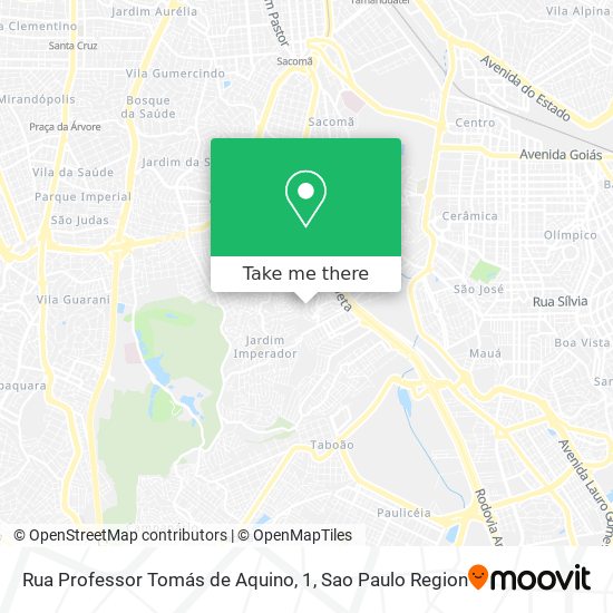 Mapa Rua Professor Tomás de Aquino, 1