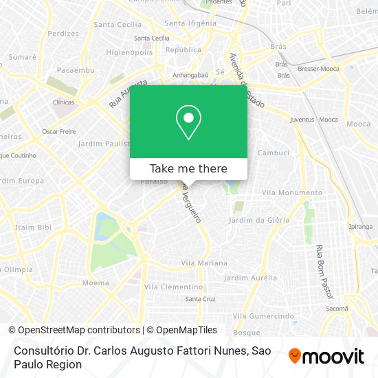 Mapa Consultório Dr. Carlos Augusto Fattori Nunes