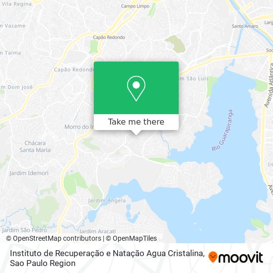 Mapa Instituto de Recuperação e Natação Agua Cristalina