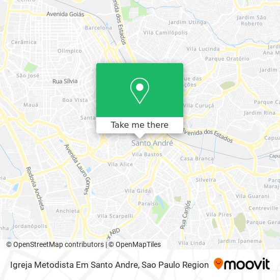 Igreja Metodista Em Santo Andre map