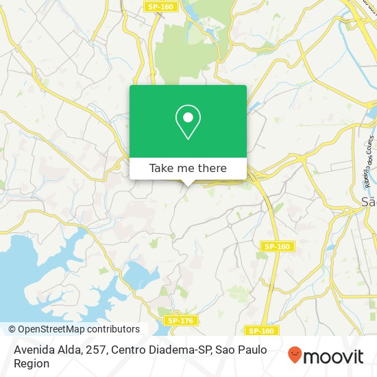 Mapa Avenida Alda, 257, Centro Diadema-SP