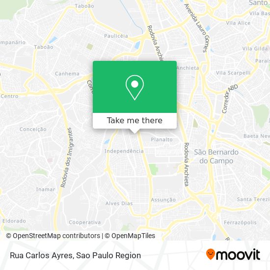 Mapa Rua Carlos Ayres
