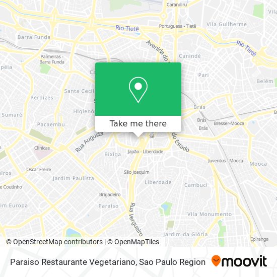 Mapa Paraiso Restaurante Vegetariano