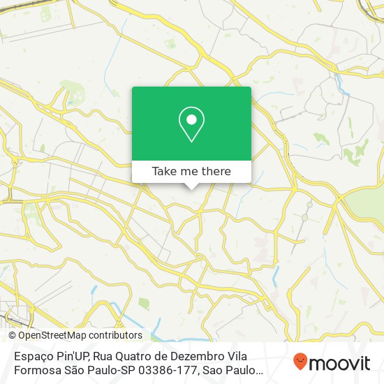 Espaço Pin'UP, Rua Quatro de Dezembro Vila Formosa São Paulo-SP 03386-177 map