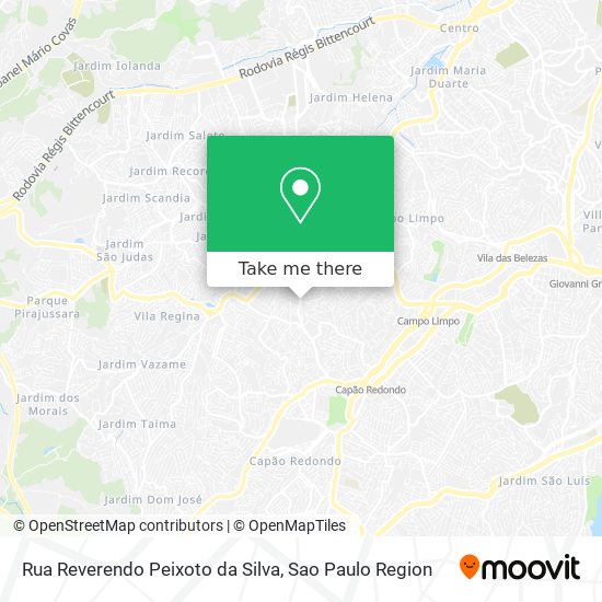 Rua Reverendo Peixoto da Silva map