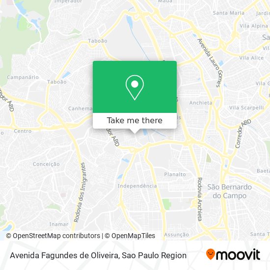 Mapa Avenida Fagundes de Oliveira